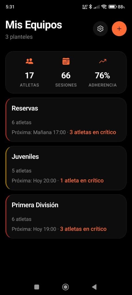 Mis equipos y riesgo por plantel